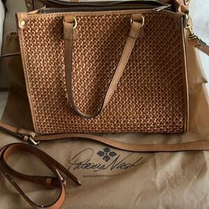 Nash leather Ava sand woven
